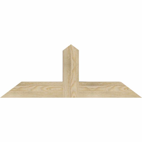 Ekena Millwork Portland Rough Sawn Timber Gable Bracket, Douglas Fir, 36"W x 13"H x 4"D x 4"F, 9/12 Pitch GBW036X13X0404POR00RDF - main